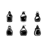 Dish Soap Illustration - and Linocut Silhouette Design vector