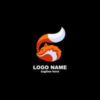 initial G fox logo design vector
