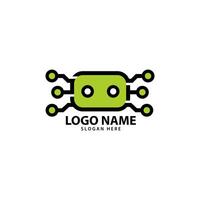 spider robot technology logo design vector