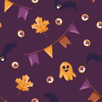Dark Halloween Seamless Pattern vector