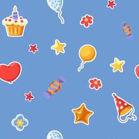 Festive birthday pattern seamless vector