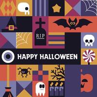 Halloween Themed Pattern with Icons vector