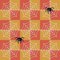 Halloween Webs and Spiders Pattern vector