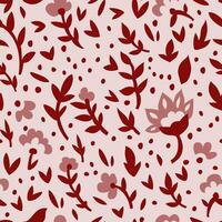 Red Floral Motif Seamless Pattern vector