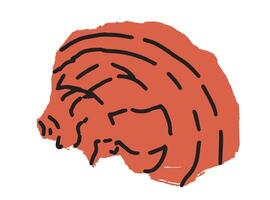 Spiral orange shell art vector