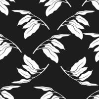 Large botanical seamless leaf pattern vector