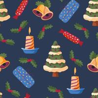 Dark Christmas Holiday Pattern Design vector