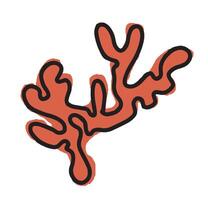 Abstract coral hand drawn vector