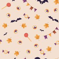 Light Halloween Seamless Pattern vector