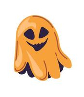 Smiling ghost in orange cloak vector