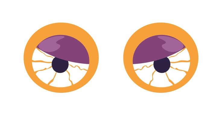 Creepy eyeballs with orange iris
