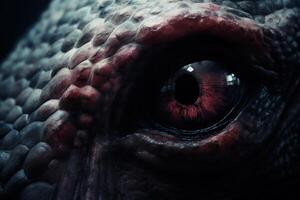 close up of a reptiles eye photo