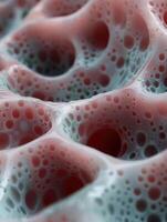 abstract cellular structure with red and white patterns photo