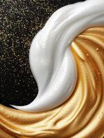 Elegant golden and white abstract background photo