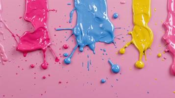 Colorful abstract paint splatter background photo