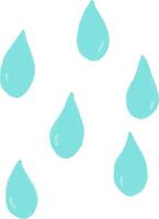 A group of blue water drops on a white background vector