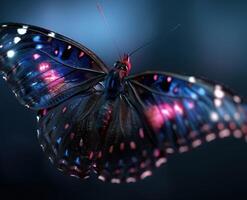 Vibrant butterfly with intricate wing patterns photo