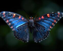 Vibrant butterfly with intricate wing patterns photo