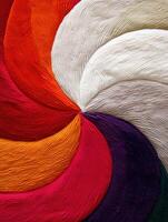 Vibrant textile patterns and textures photo