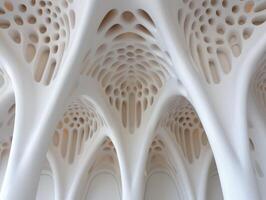 intricate architectural design with organic shapes and patterns photo