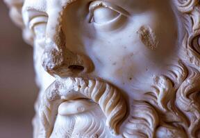 Close up of intricate stone carving photo