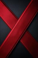 Contrasting red and black leather textures photo