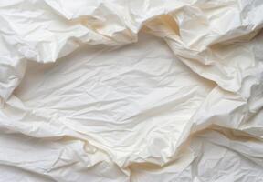 crumpled white paper texture background photo