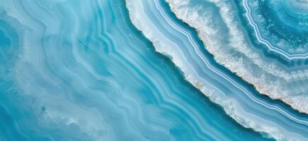 Mesmerizing abstract pattern of swirling turquoise and white photo