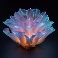 Vibrant Glowing Flower Blossom photo