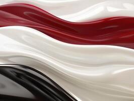 Flowing abstract shapes in red and white photo