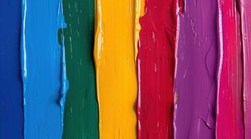 Vibrant paint colors in a row photo