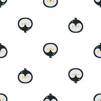 Seamless pattern with cute penguin. Flat background. Winter design. Creative texture for fabric, wrapping, textile, wallpaper, apparel. vector