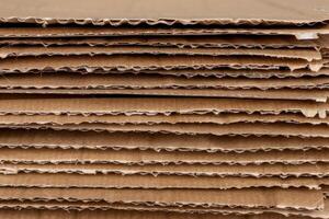 Stacked corrugated cardboard texture photo