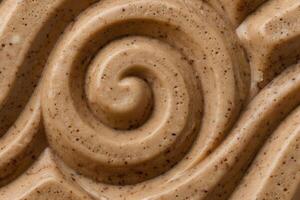 Creamy swirled peanut butter texture photo