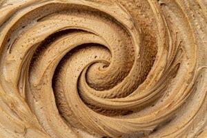 Swirling patterns in peanut butter photo