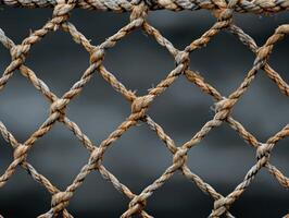Intricate rope net pattern photo