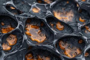 Intricate patterns of molten rock photo
