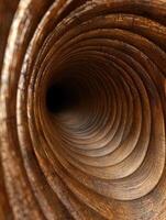 Intricate wooden tunnel texture photo