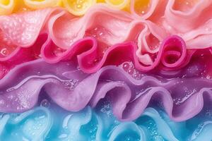 Vibrant abstract background with colorful jelly like shapes photo