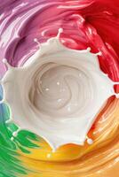 Colorful abstract paint splash photo