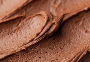 Closeup of rich chocolate ice cream texture photo