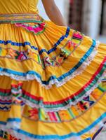 Vibrant traditional mexican dress photo