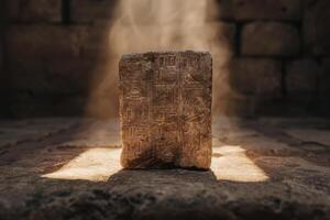 ancient egyptian hieroglyphic stone tablet photo