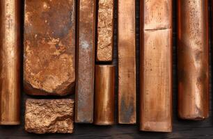 Antique books and manuscripts on a wooden shelf photo
