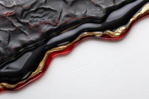 abstract textured background with black, red, and gold elements photo