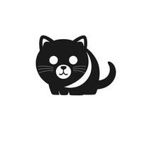 black cat in white background vector