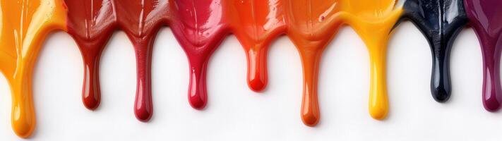 Vibrant paint drippings photo