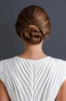 Elegant updo hairstyle for formal event photo