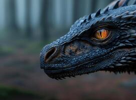 close up of a dragons eye photo