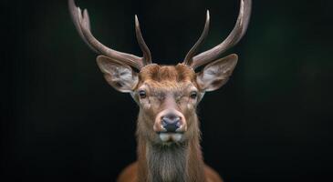 close up portrait of a majestic deer photo